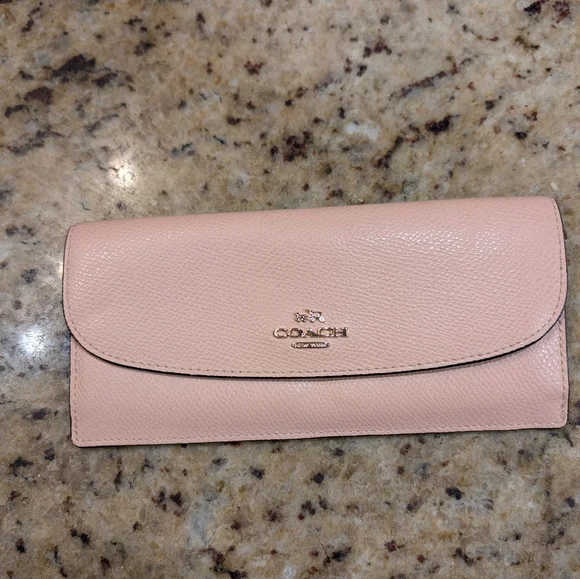 Coach sparkly Light Pink Laser Cut Floral Cutout City Tote and Wallet - Picture 3 of 14